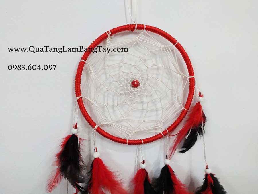 dreamcatcher đẹp đỏ đen trắng